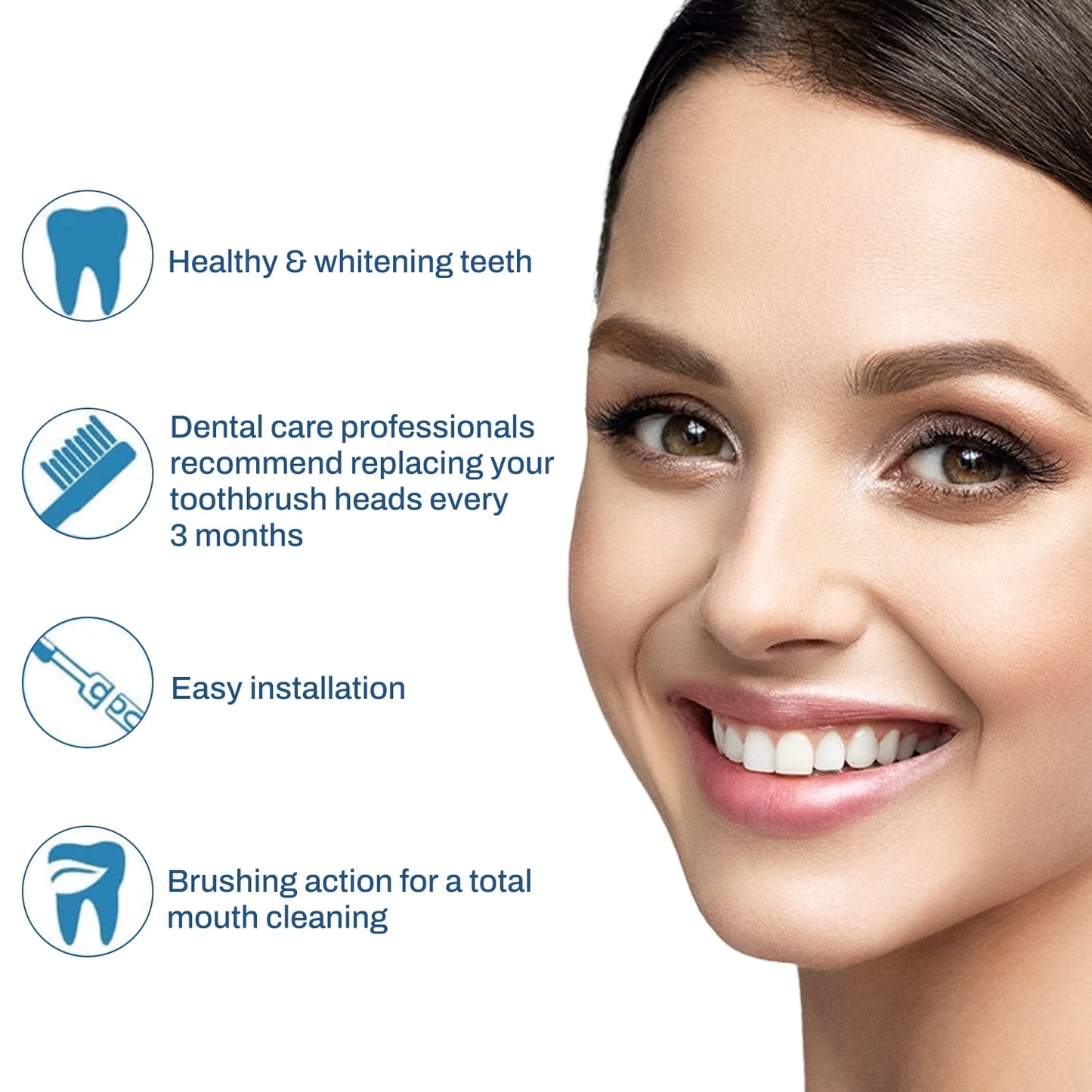 16 Pack Electric Toothbrush Replacement Heads Compatible with Oral B Braun Electric Toothbrush, with 2 rose gold tongue scrapers,4 Types Brush Heads