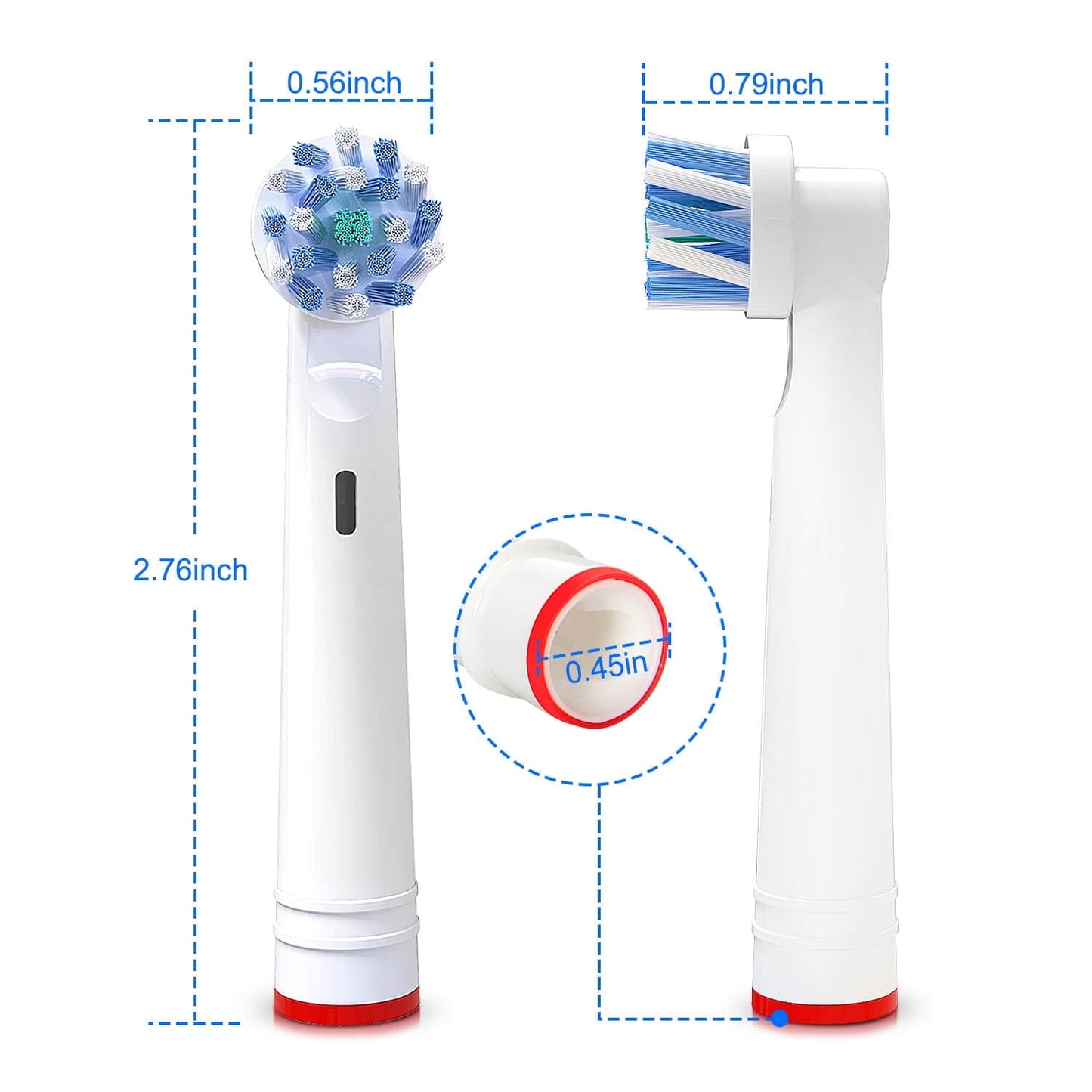 16 Pack Electric Toothbrush Replacement Heads Compatible with Oral B Braun Electric Toothbrush, 4 Types Brush Heads