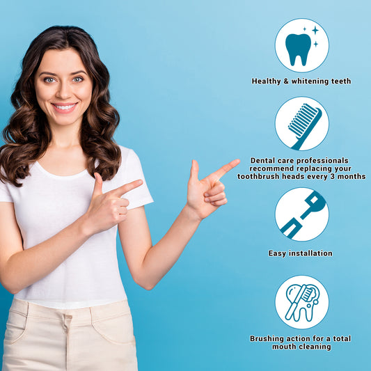 Dlopede Electric Toothbrush Replacement Heads for Oral-B, Medium Bristle, Adult,12 Pack (3 Types: Gum Care, Deep Cleaning, Sensitive)