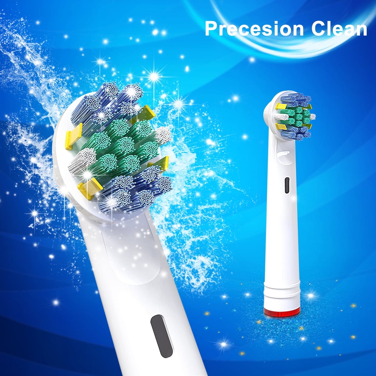 16 Pack Electric Toothbrush Replacement Heads Compatible with Oral B Braun Electric Toothbrush, 4 Types Brush Heads