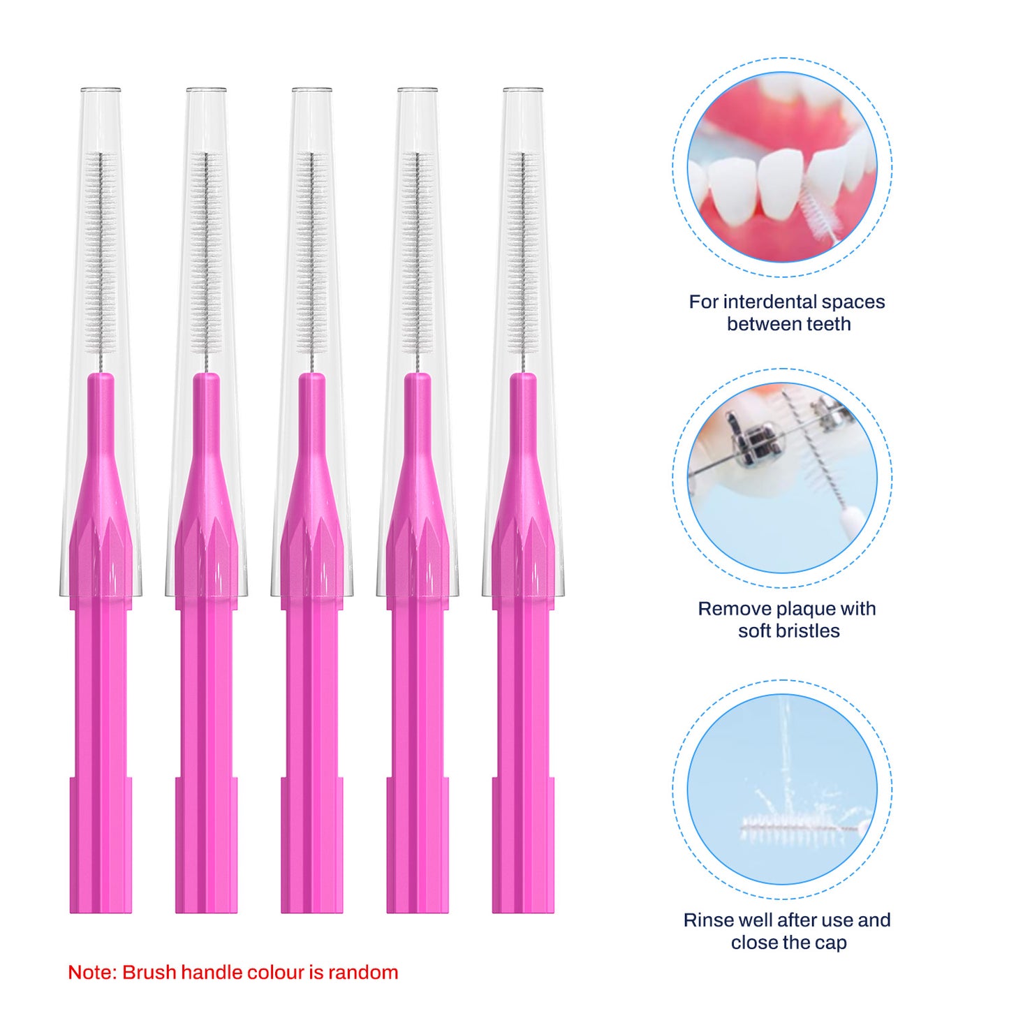 8 Pack Electric Toothbrush Replacement Heads Compatible with Snap-on Handles,2 Types Brush Heads, with 8 toothbrush protection cases+ 5 Interdental Brushes