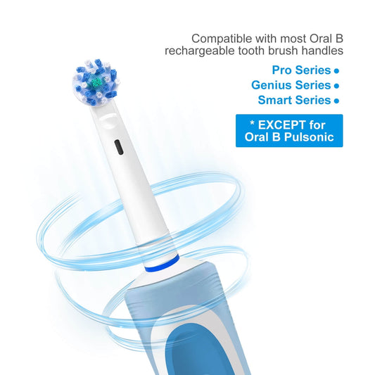16 Pack Electric Toothbrush Replacement Heads Compatible with Oral B Braun Electric Toothbrush, 4 Types Brush Heads