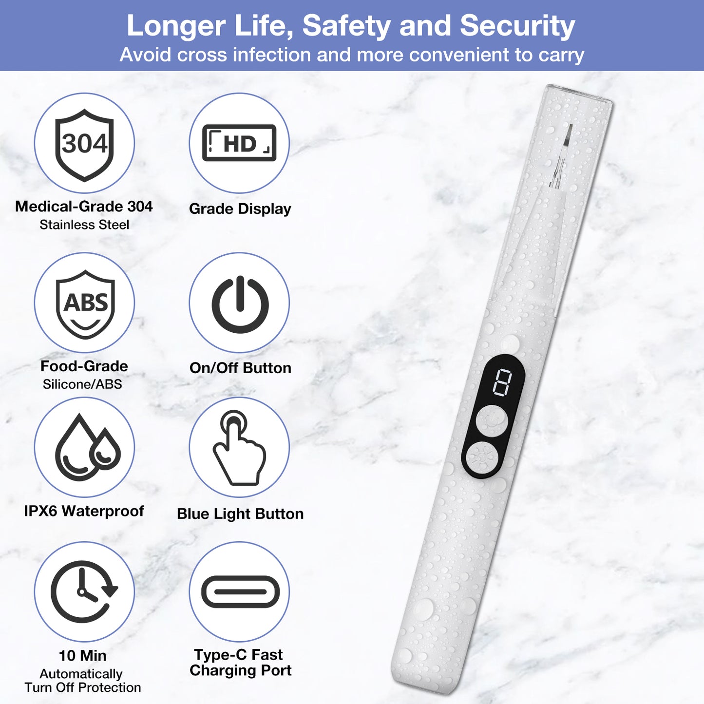 Dlopede Plaque Remover for Teeth with Camera, Ultrasonic Tooth Cleaner with 5 Modes,Blu-Ray Storage Compartment, Wall Mounted Base, Dental Mirror & 2 Cleaning Heads Electric Teeth Cleaning Kit
