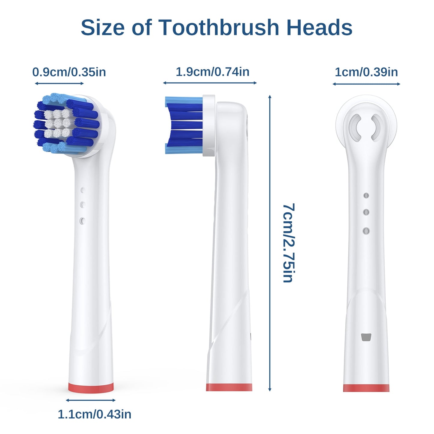 16 Pack Electric Toothbrush Replacement Heads Compatible with Oral B Braun Electric Toothbrush, with 2 rose gold tongue scrapers,4 Types Brush Heads