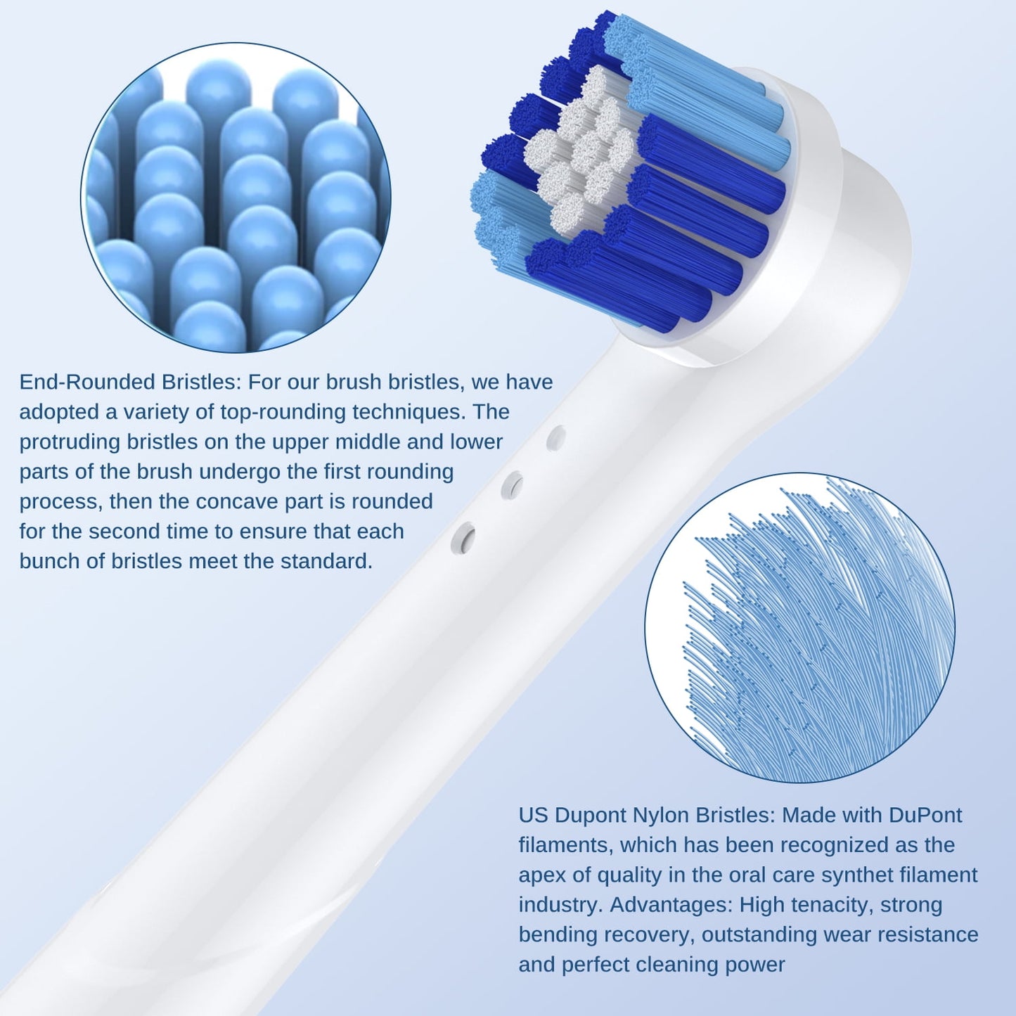 16 Pack Electric Toothbrush Replacement Heads Compatible with Oral B Braun Electric Toothbrush, with 2 rose gold tongue scrapers,4 Types Brush Heads