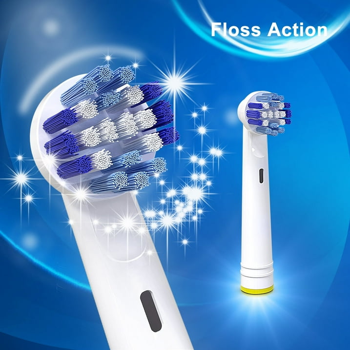 16 Pack Electric Toothbrush Replacement Heads Compatible with Oral B Braun Electric Toothbrush, 4 Types Brush Heads